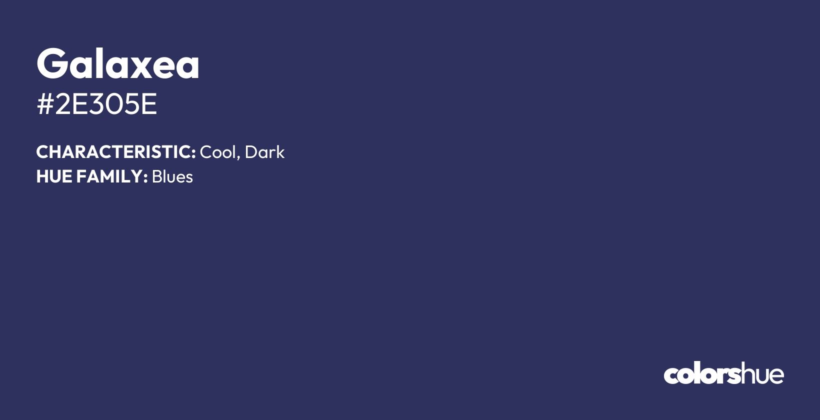 Galaxea color, hex code #2e305e