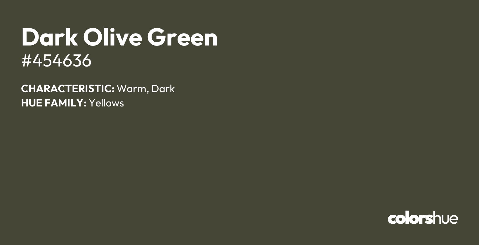 Dark Olive Green color, hex code #454636