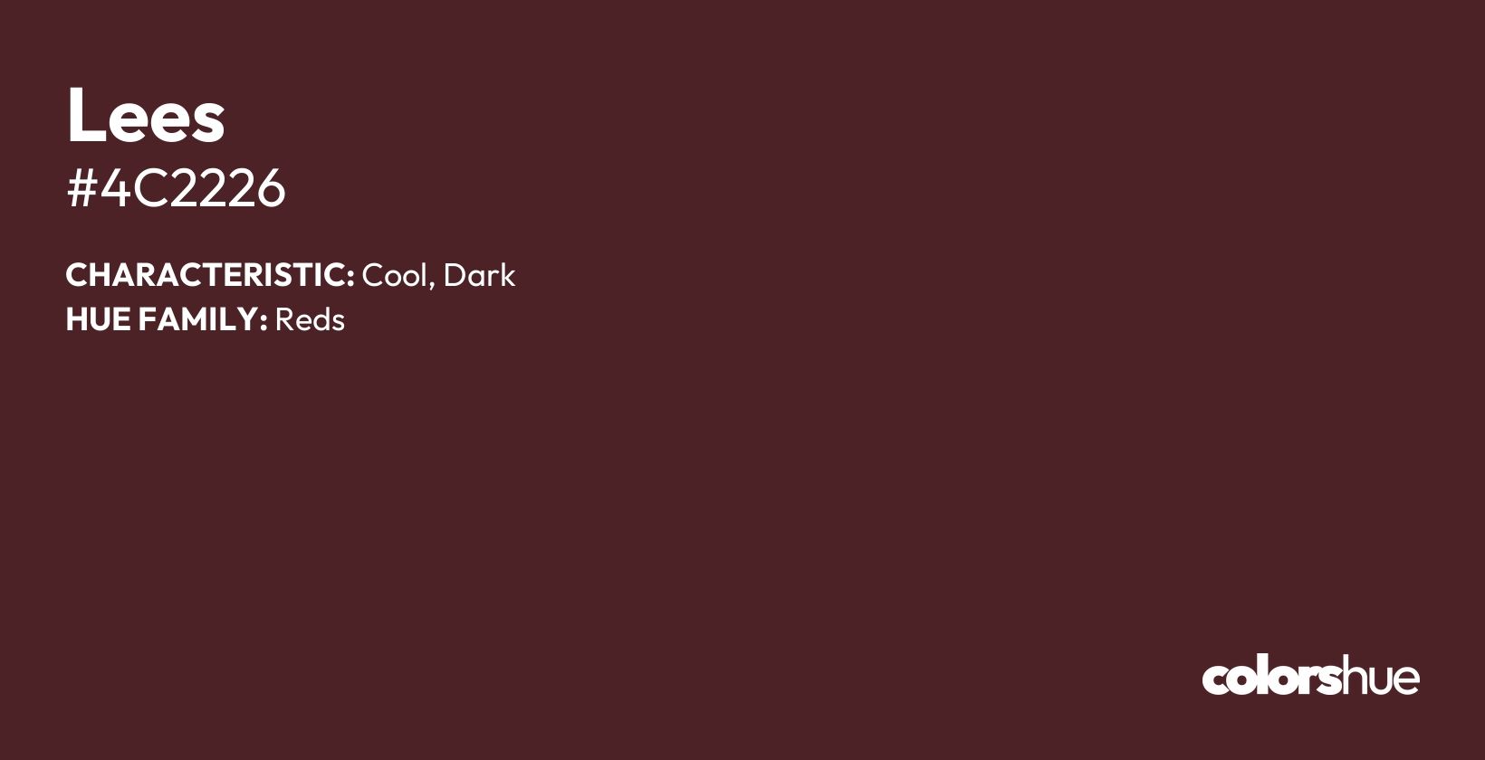 Lees color, hex code #4c2226