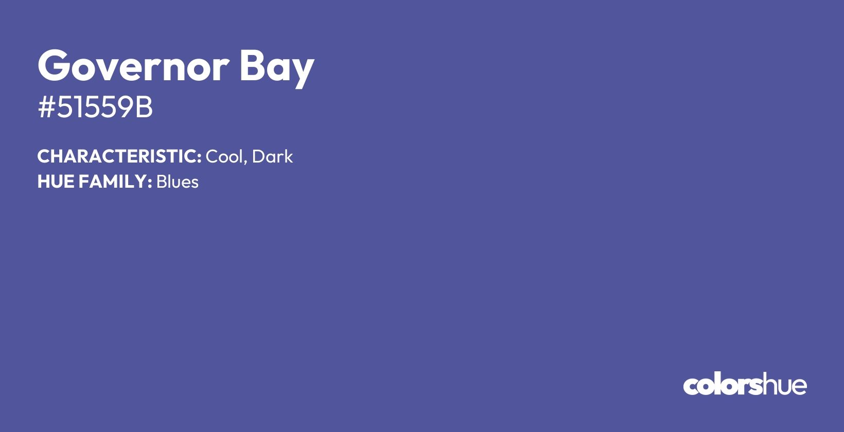 Governor Bay color, hex code #51559b