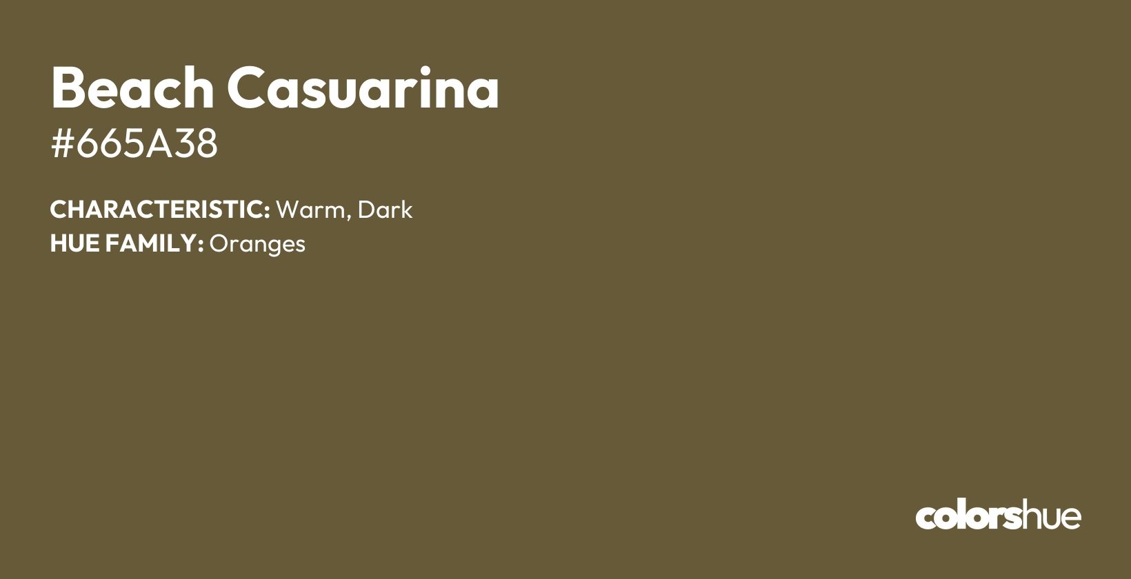 Beach Casuarina color, hex code #665a38
