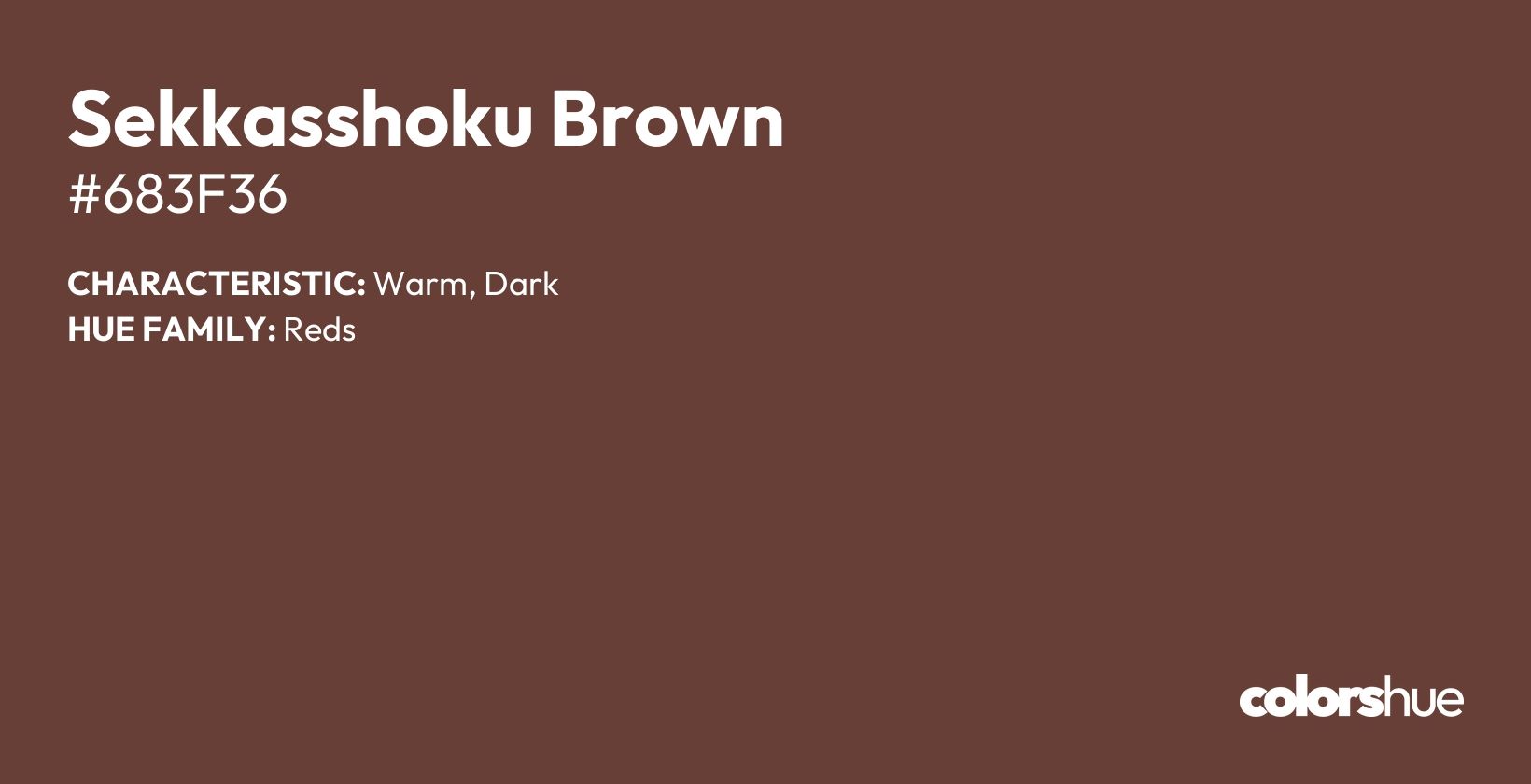 Sekkasshoku Brown color, hex code #683f36