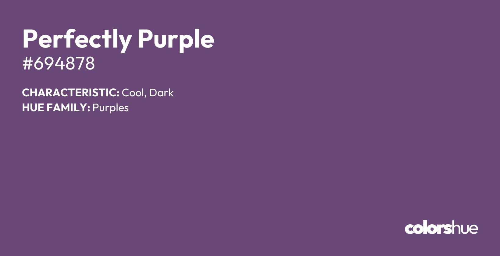 Perfectly Purple color, hex code #694878