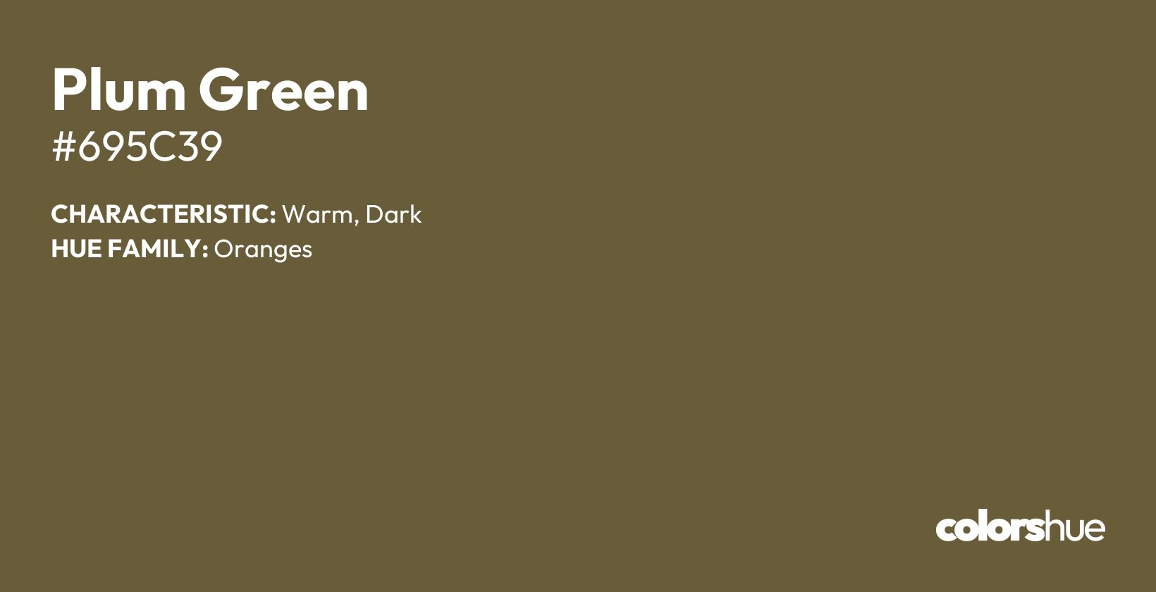 Plum Green color, hex code #695c39
