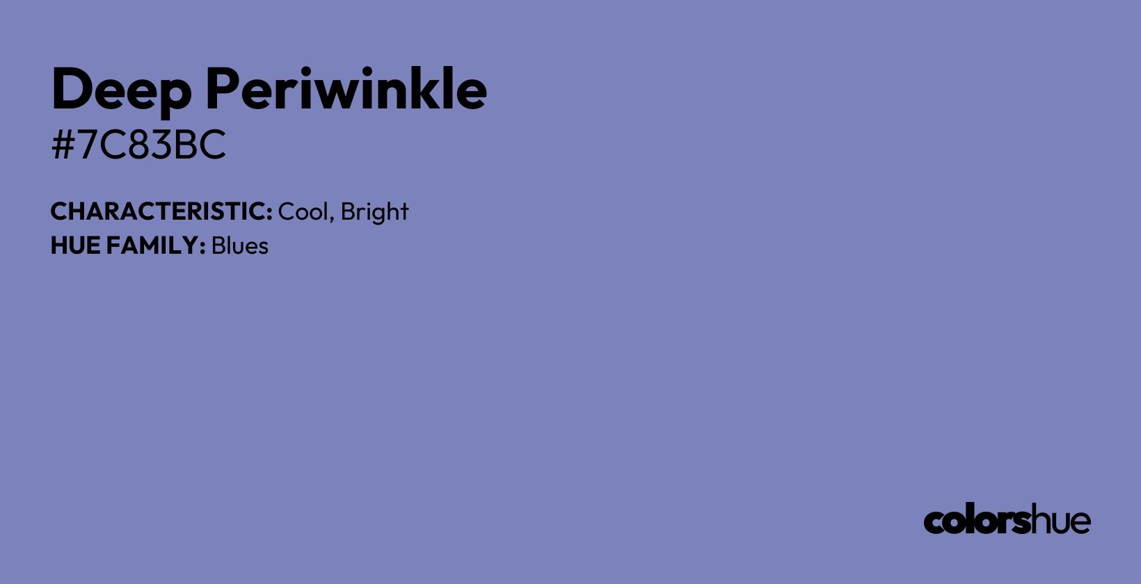 Deep Periwinkle color, hex code #7c83bc