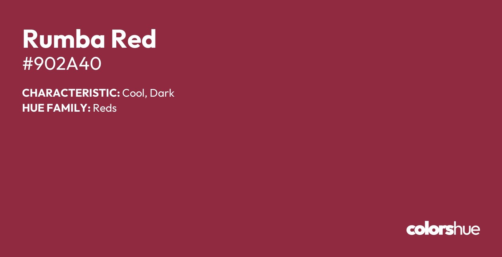 Rumba Red color, hex code #902a40
