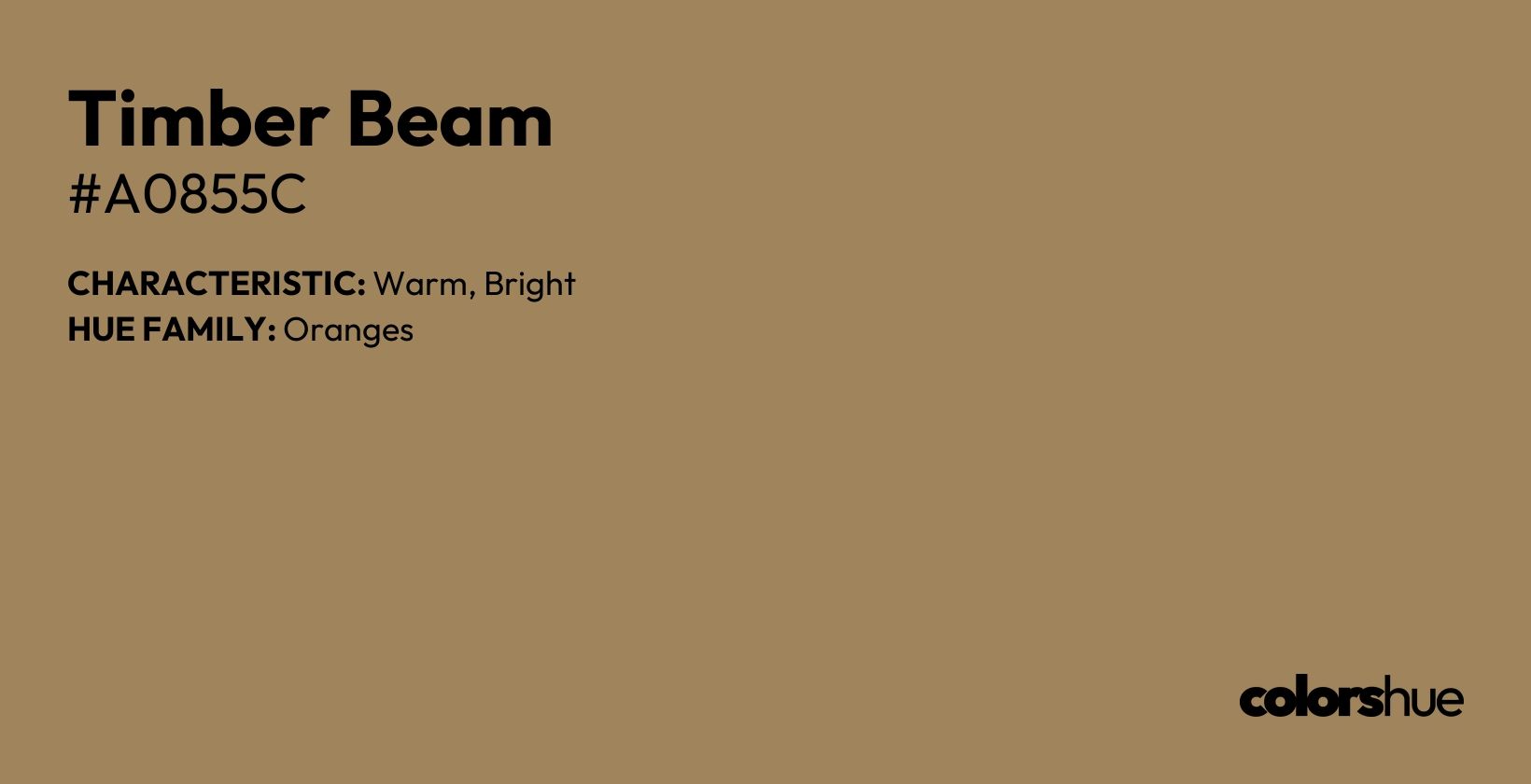 Timber Beam color, hex code #a0855c