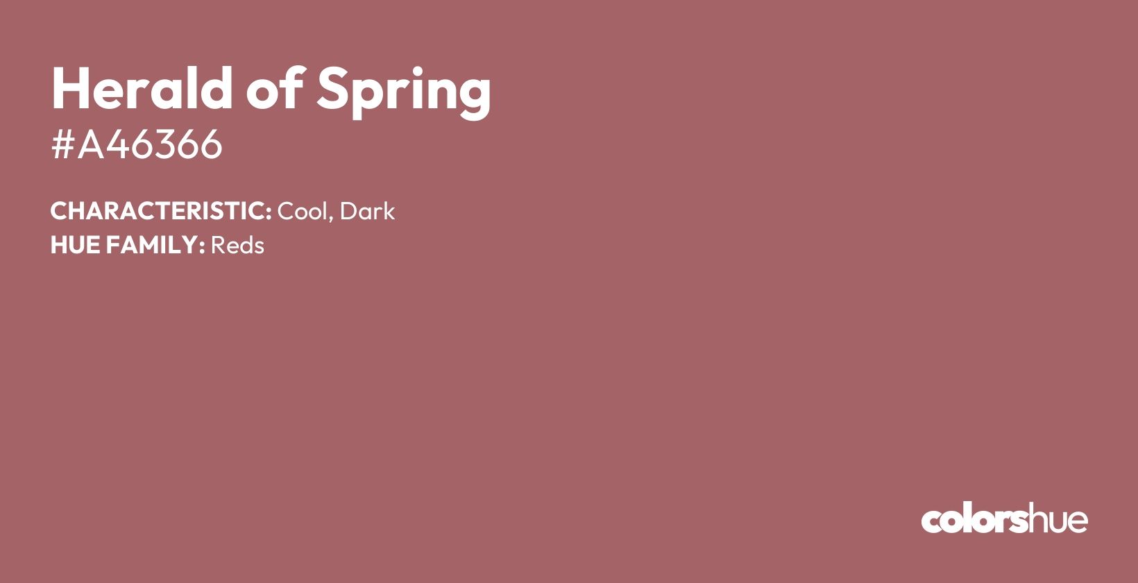 Herald of Spring color, hex code #a46366