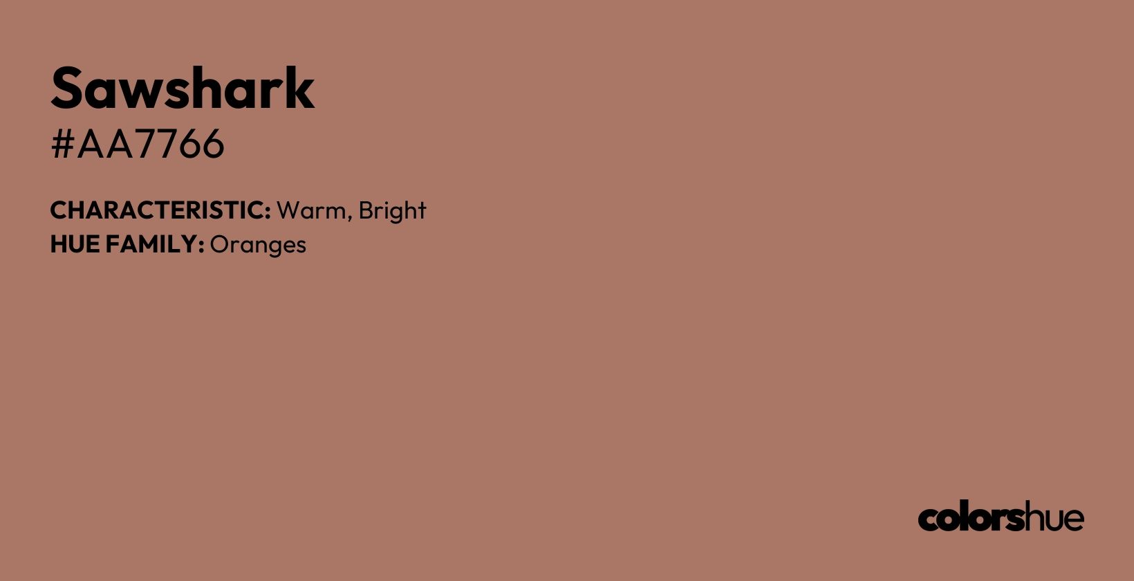 Sawshark color, hex code #aa7766