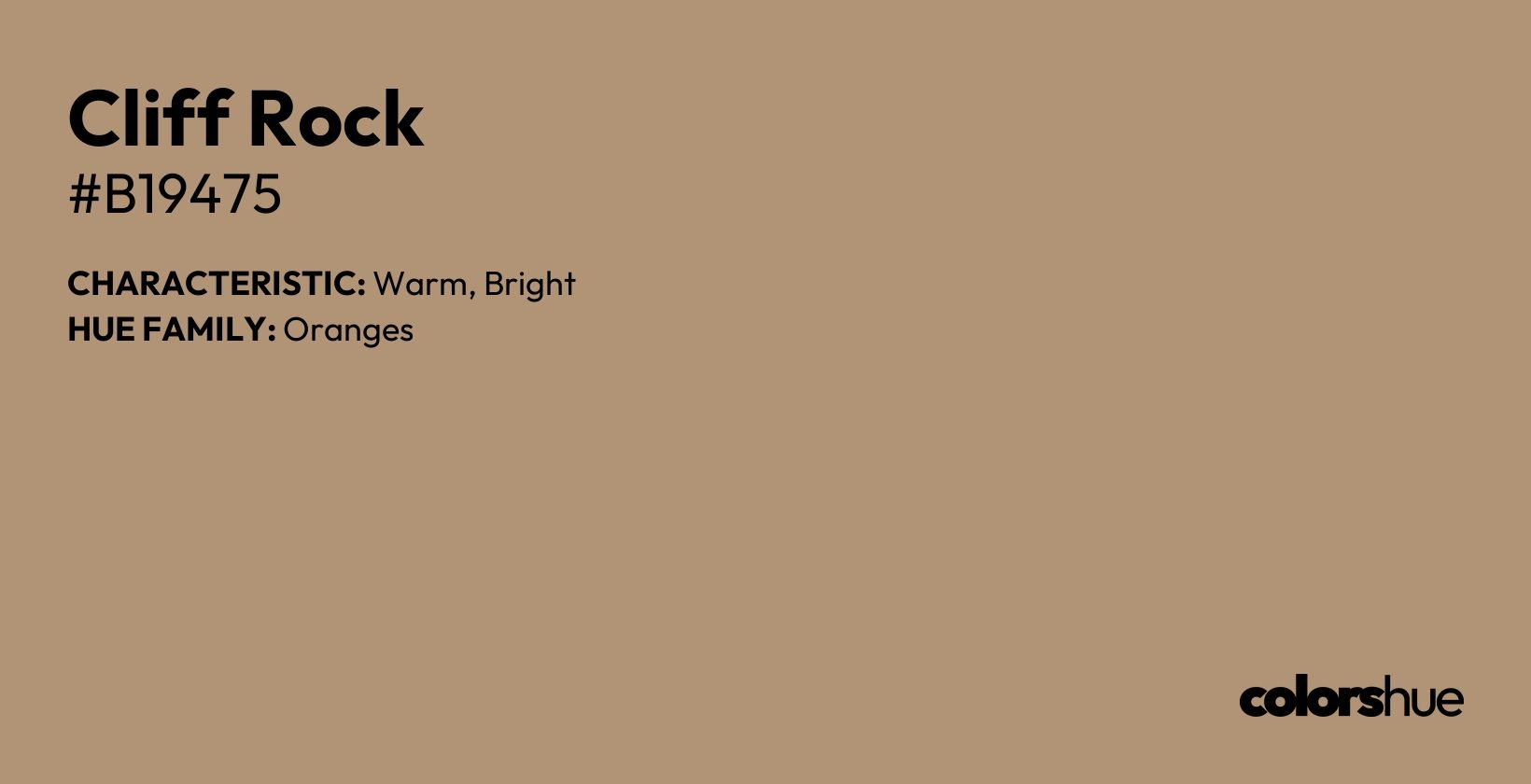 Cliff Rock color, hex code #b19475