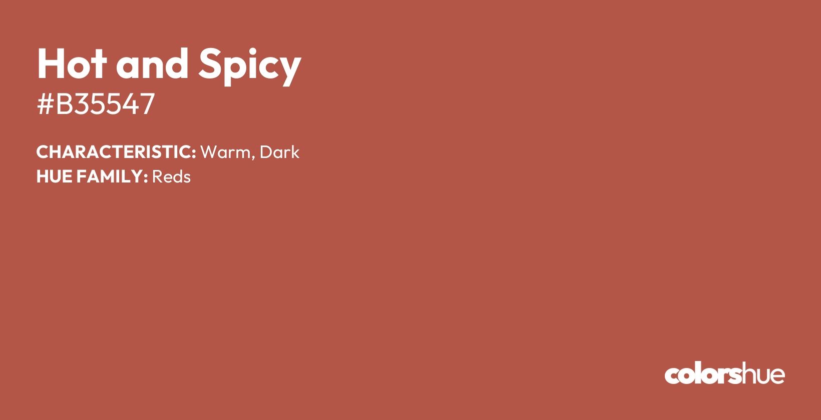Hot and Spicy color, hex code #b35547