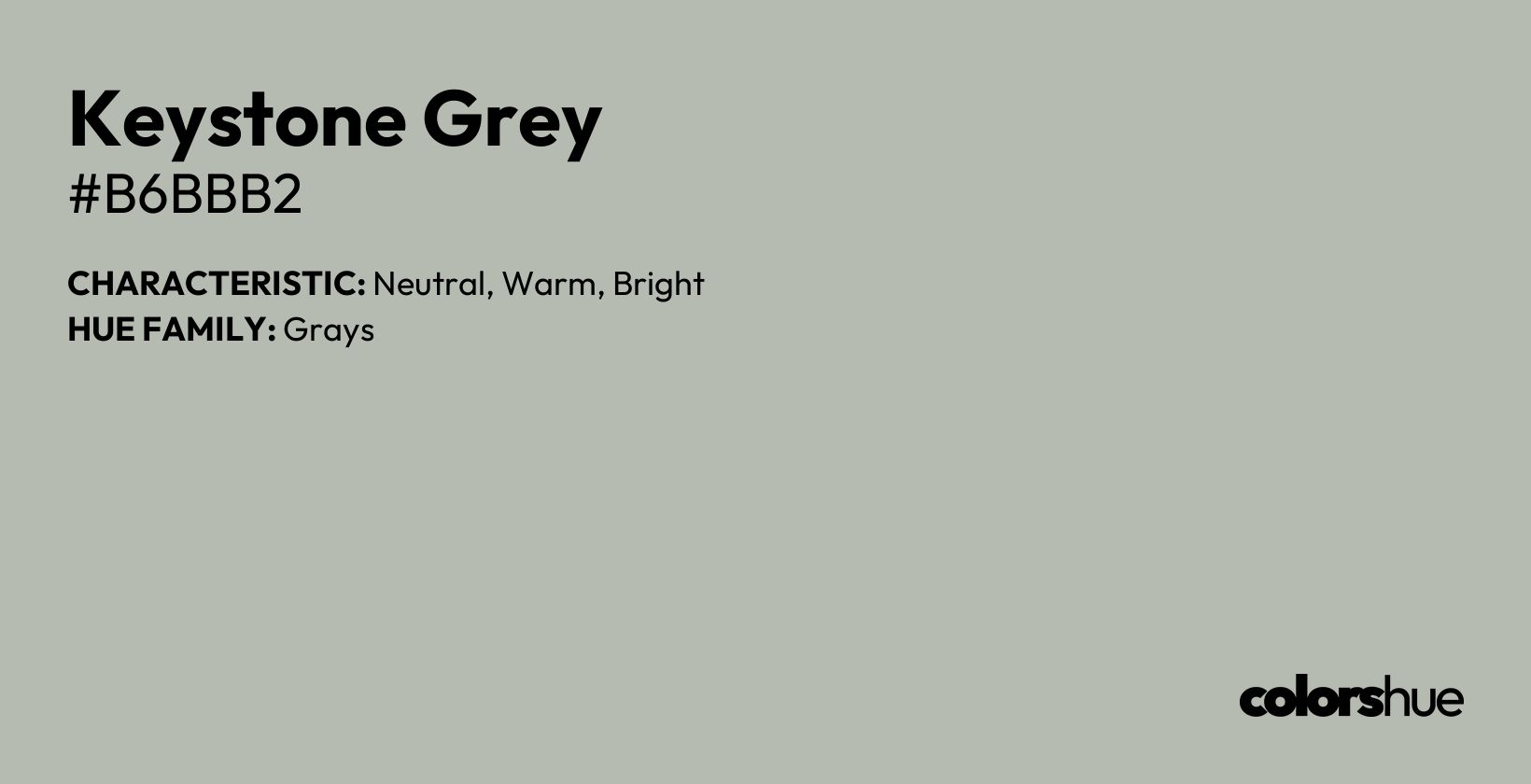 Keystone Grey color, hex code #b6bbb2