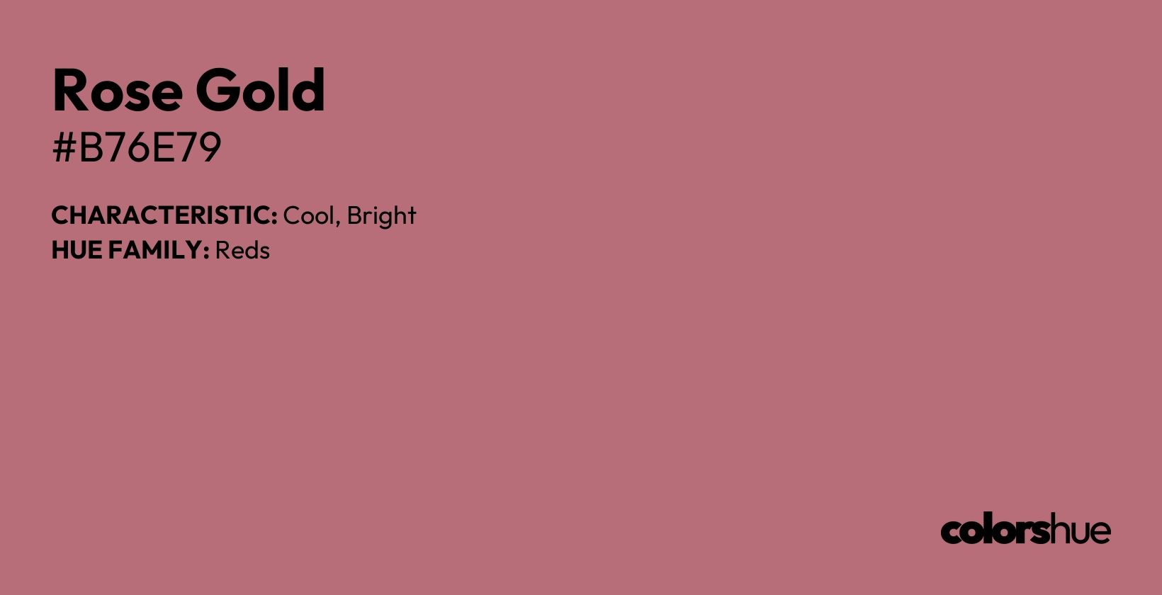 Rose Gold color, hex code #b76e79