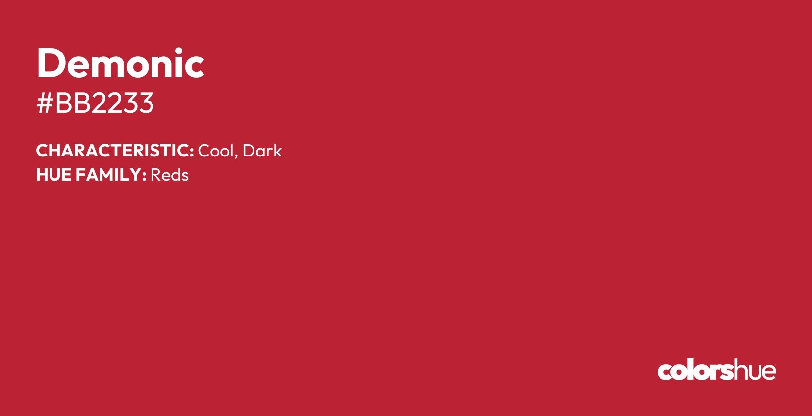 Demonic color, hex code #bb2233