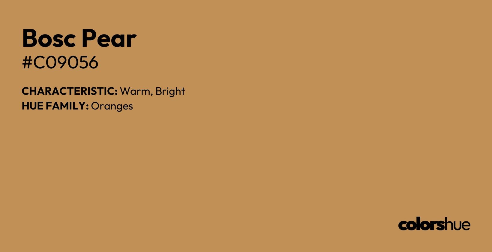 Bosc Pear color, hex code #c09056
