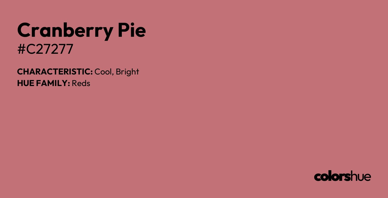 Cranberry Pie color, hex code #c27277