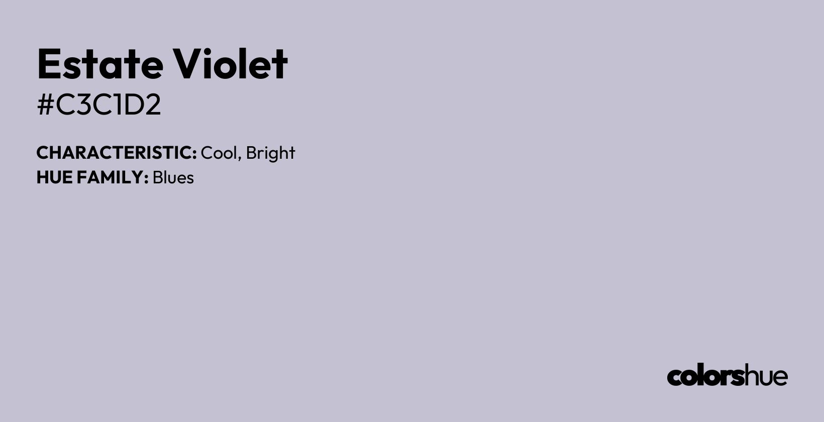 Estate Violet color, hex code #c3c1d2