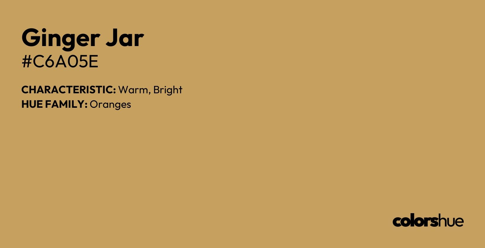 Ginger Jar color, hex code #c6a05e