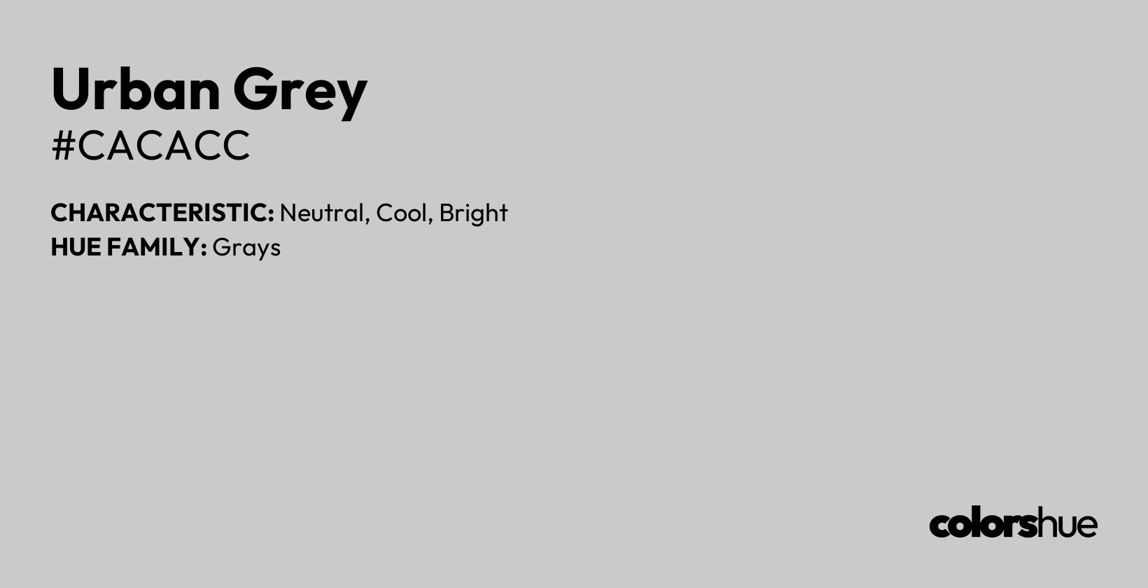 Urban Grey color, hex code #cacacc