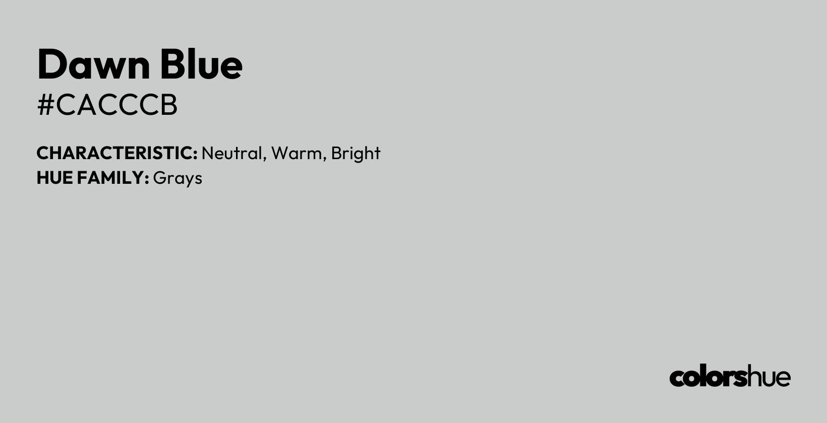 Dawn Blue color, hex code #cacccb