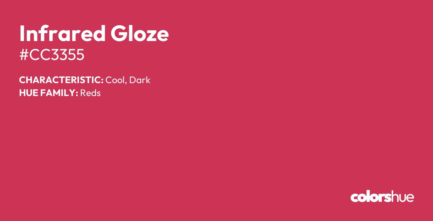 Infrared Gloze color, hex code #cc3355