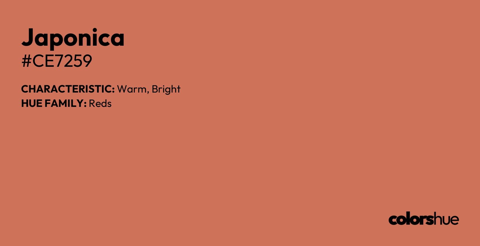 Japonica color, hex code #ce7259
