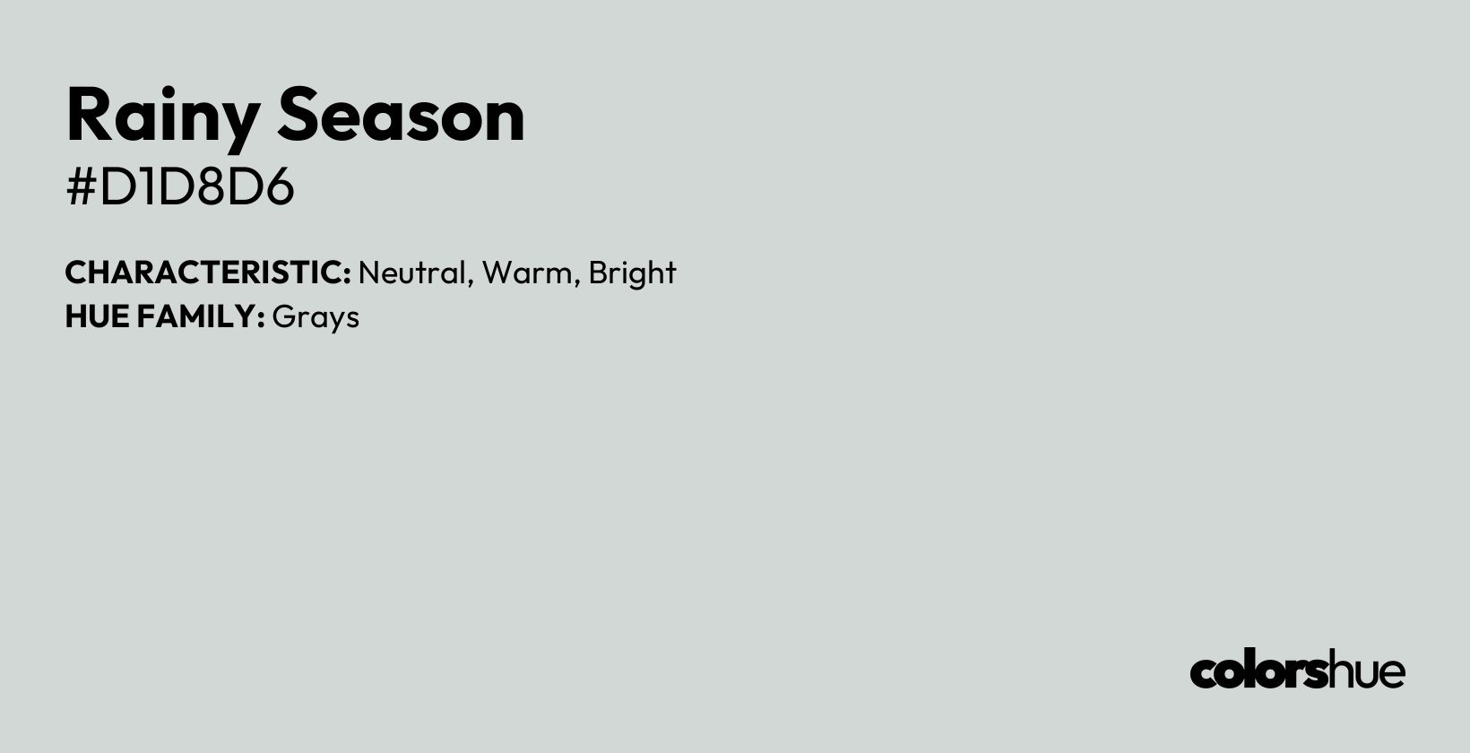 Rainy Season color, hex code #d1d8d6
