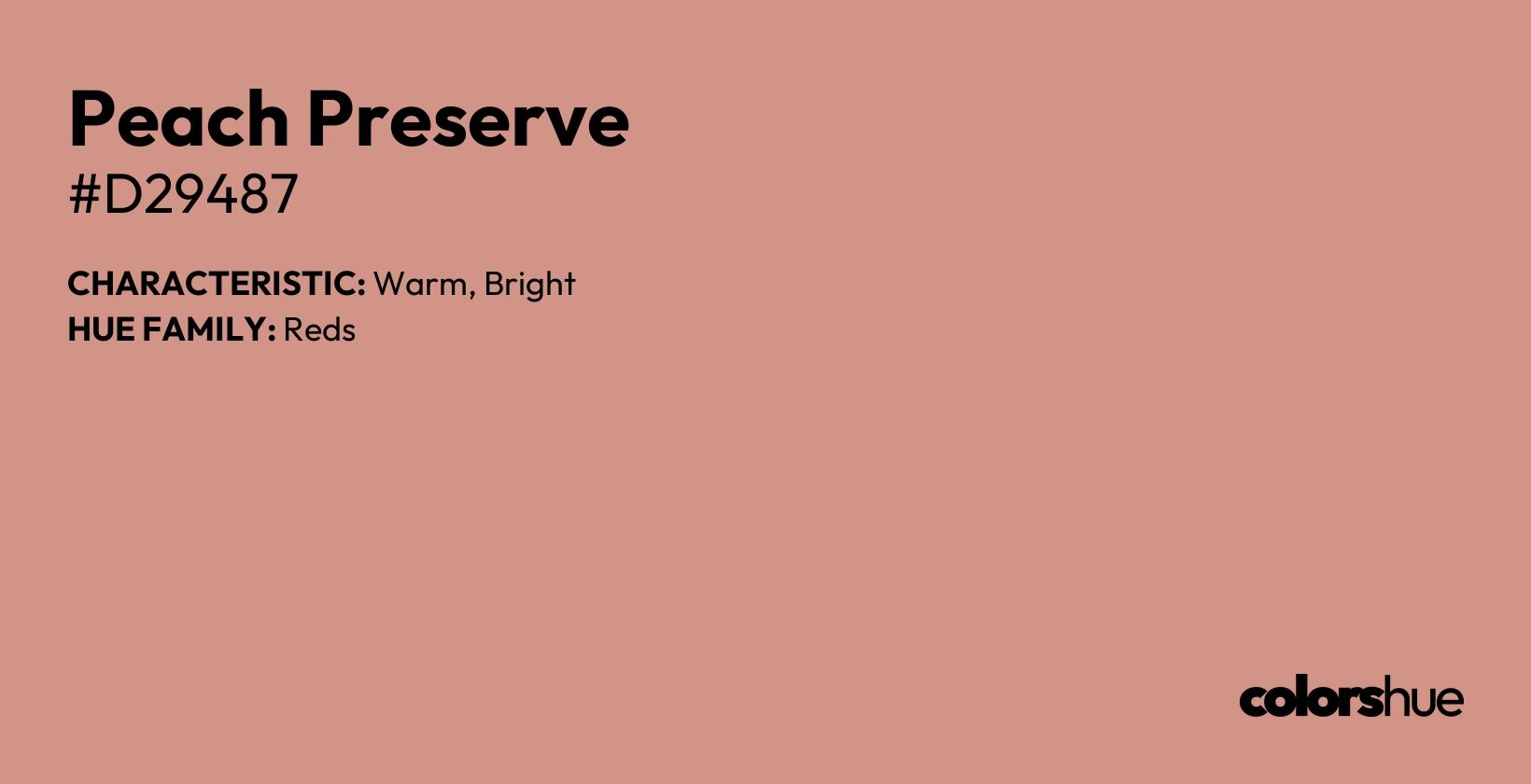 Peach Preserve color, hex code #d29487