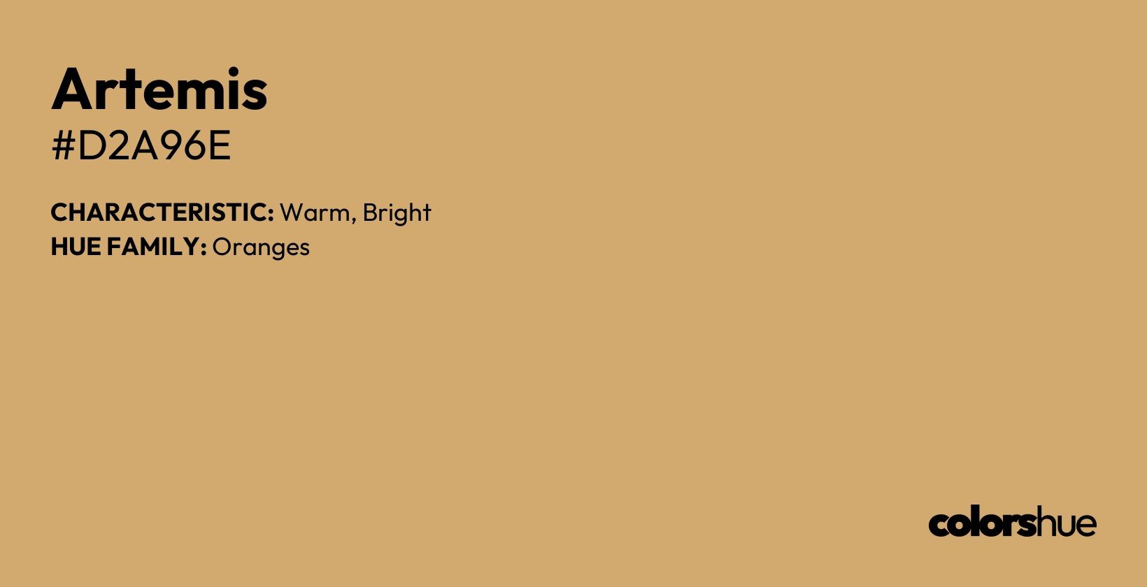 Artemis color, hex code #d2a96e