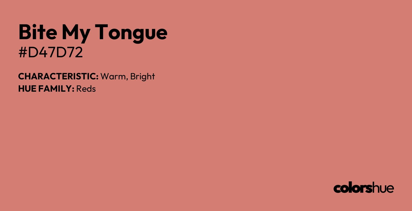 Bite My Tongue color, hex code #d47d72