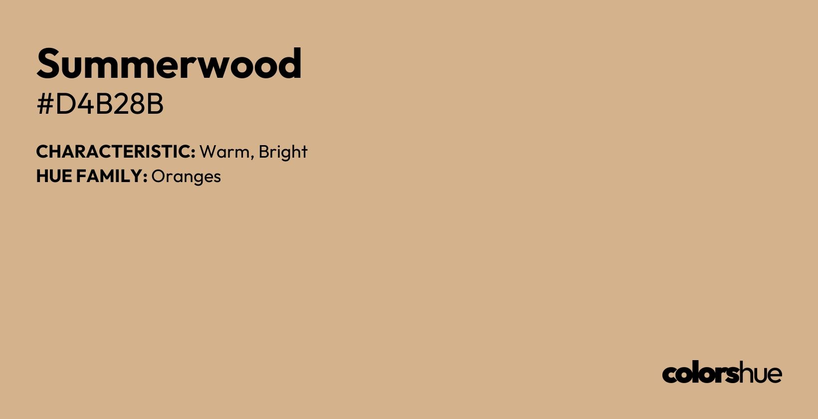 Summerwood color, hex code #d4b28b