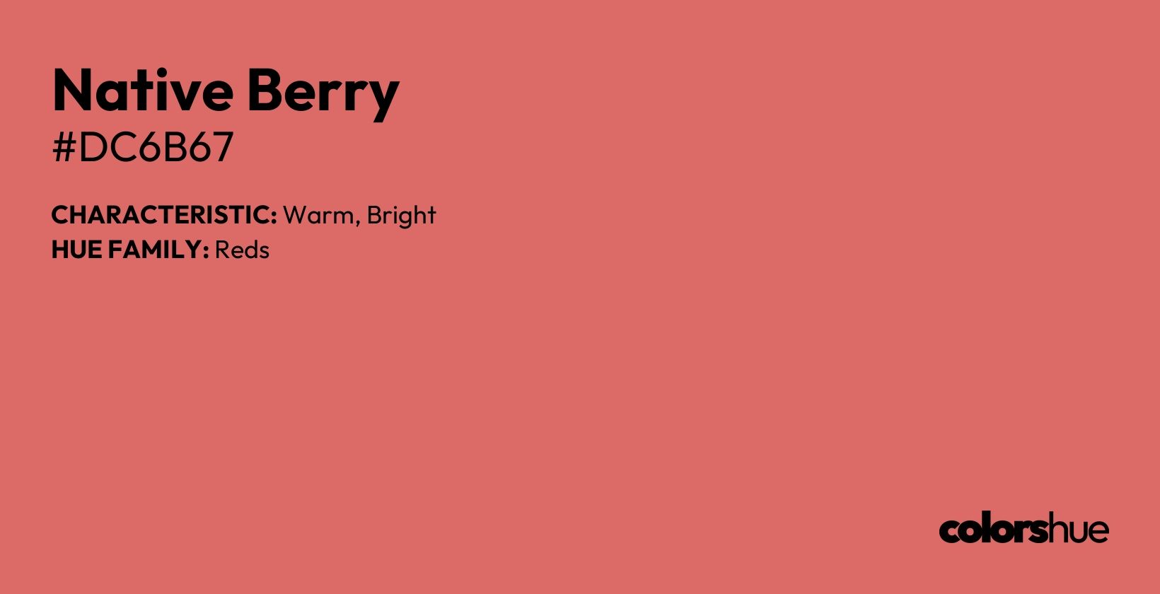 Native Berry color, hex code #dc6b67