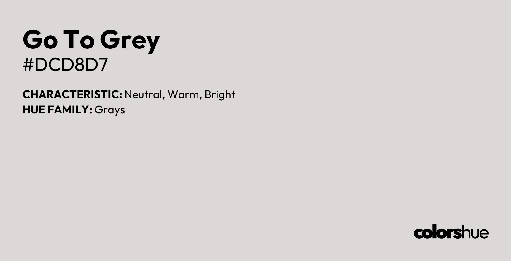 Go To Grey color, hex code #dcd8d7