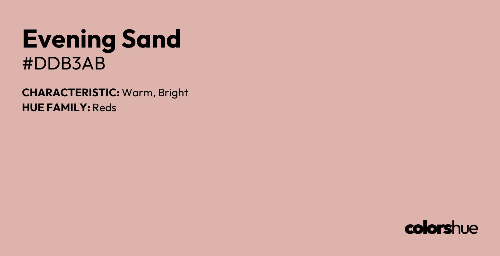 Evening Sand color, hex code #ddb3ab