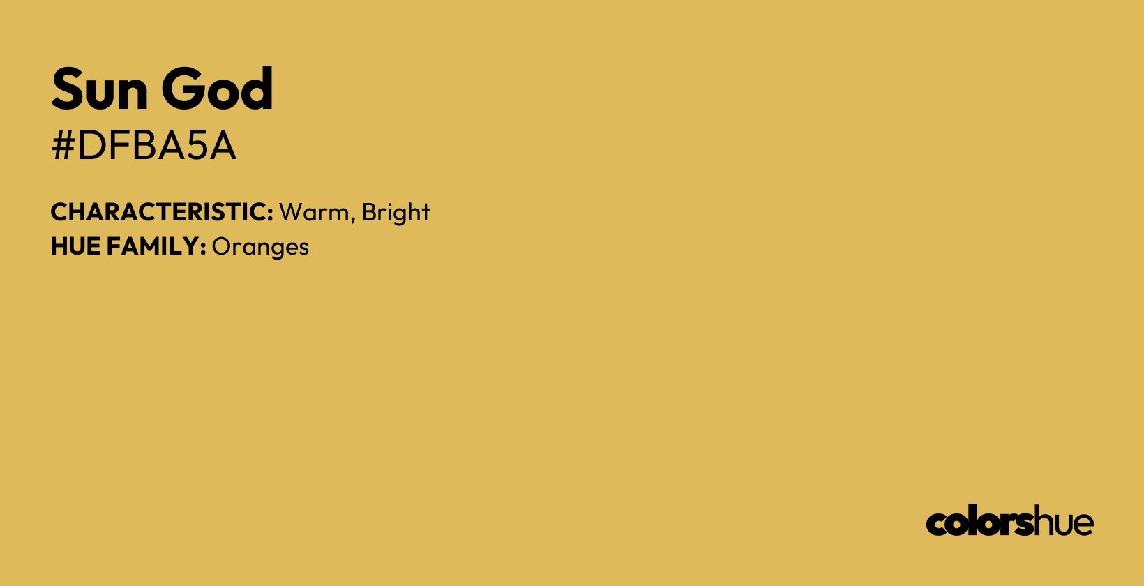 Sun God color, hex code #dfba5a