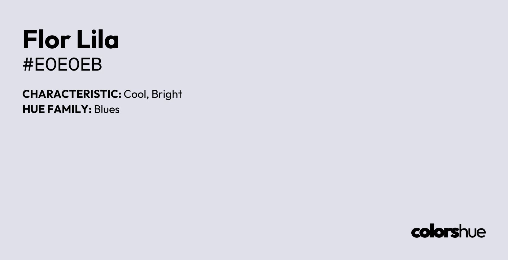 Flor Lila color, hex code #e0e0eb