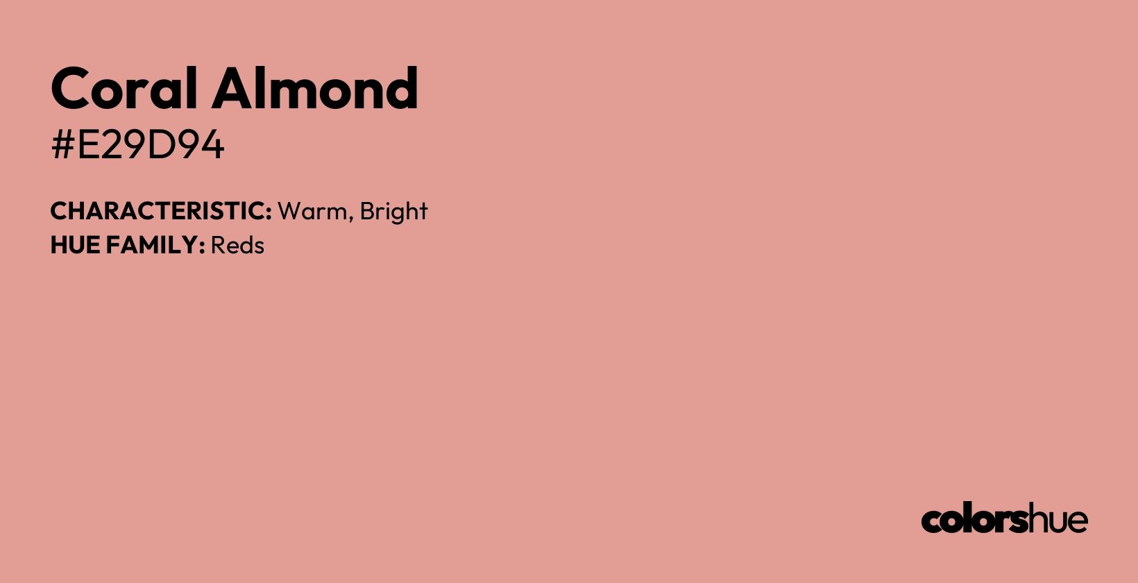 Coral Almond color, hex code #e29d94