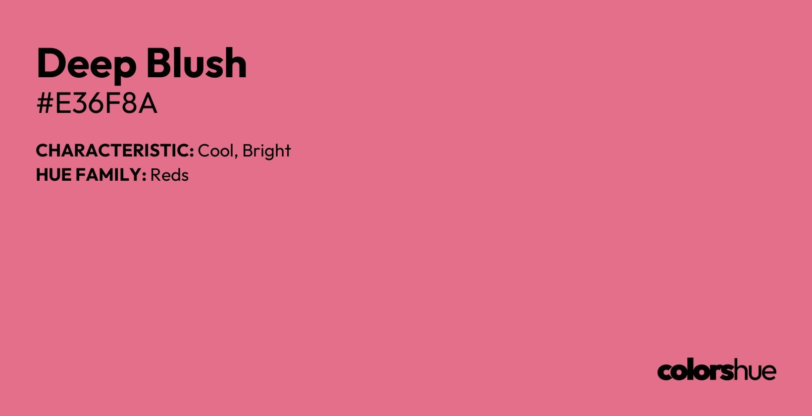 Deep Blush color, hex code #e36f8a