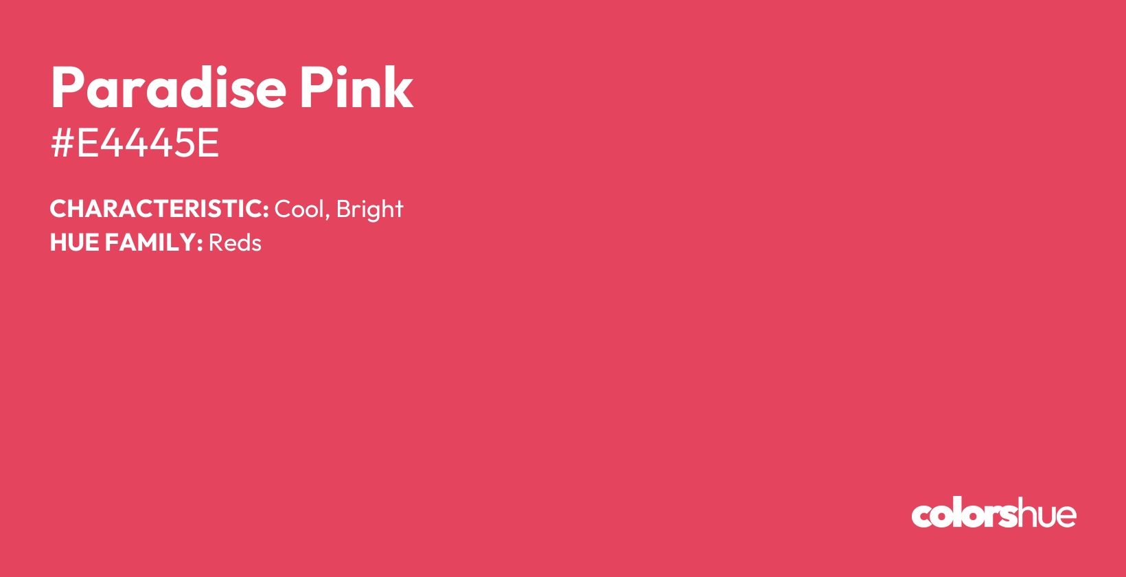Paradise Pink color, hex code #e4445e