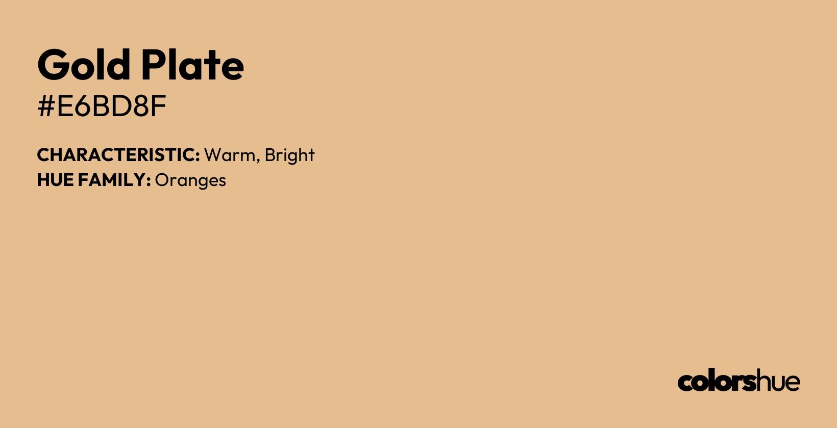 Gold Plate color, hex code #e6bd8f