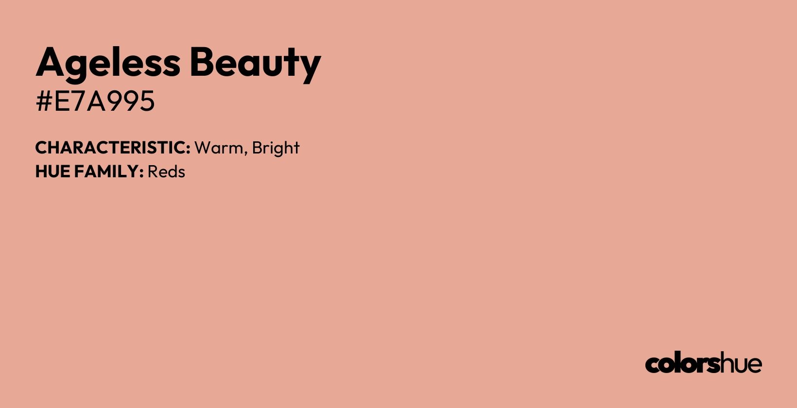Ageless Beauty color, hex code #e7a995