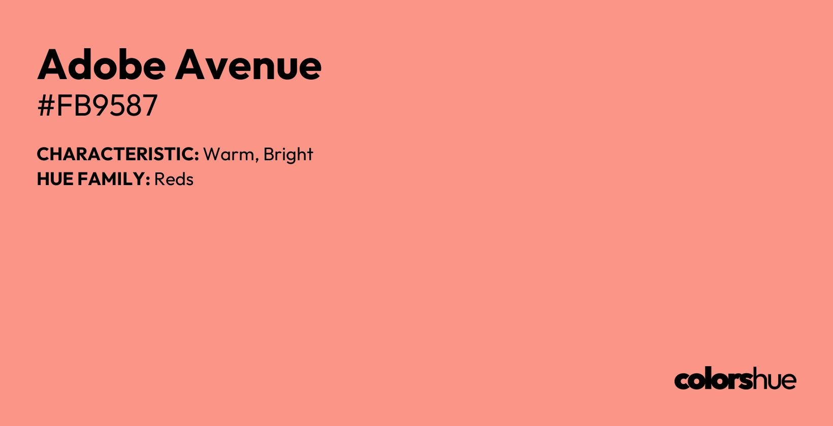 Adobe Avenue color, hex code #fb9587