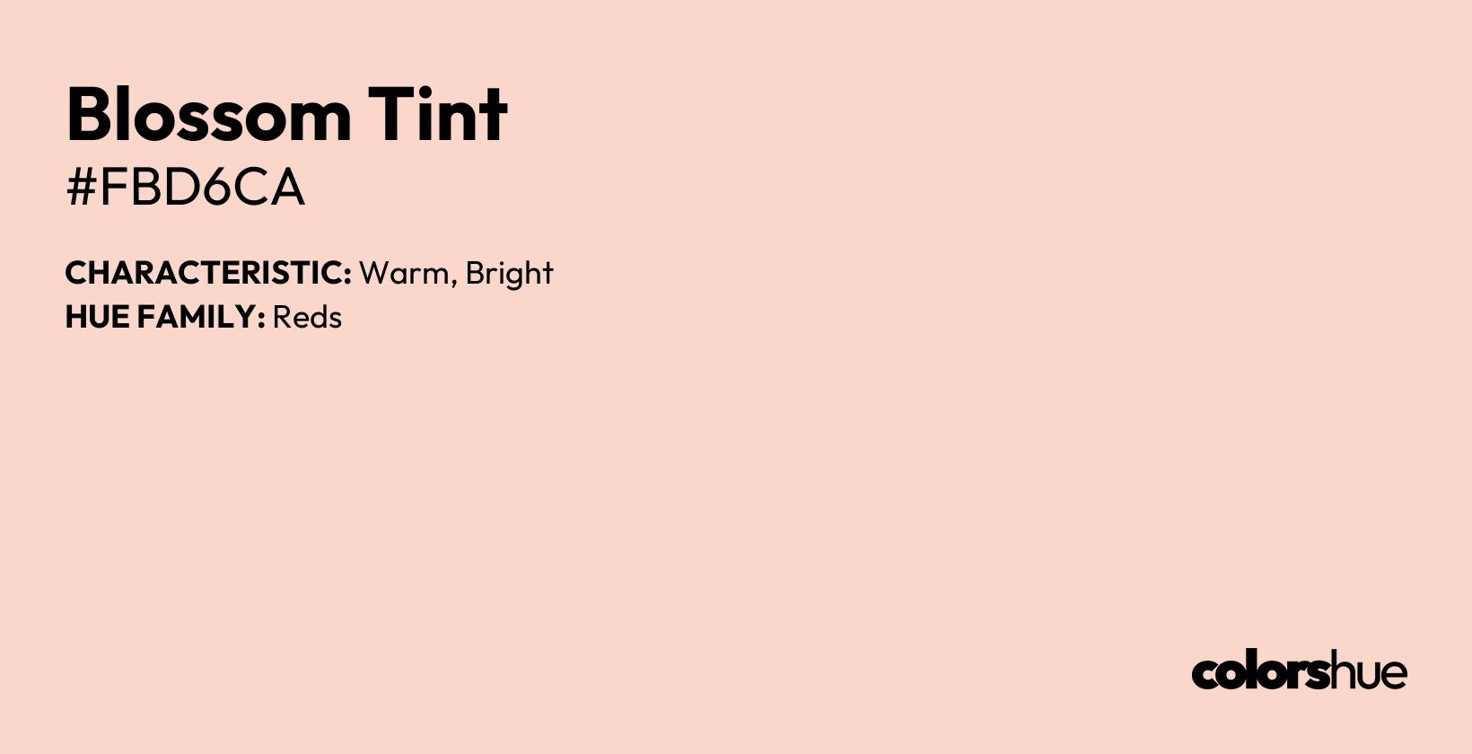 Blossom Tint color, hex code #fbd6ca