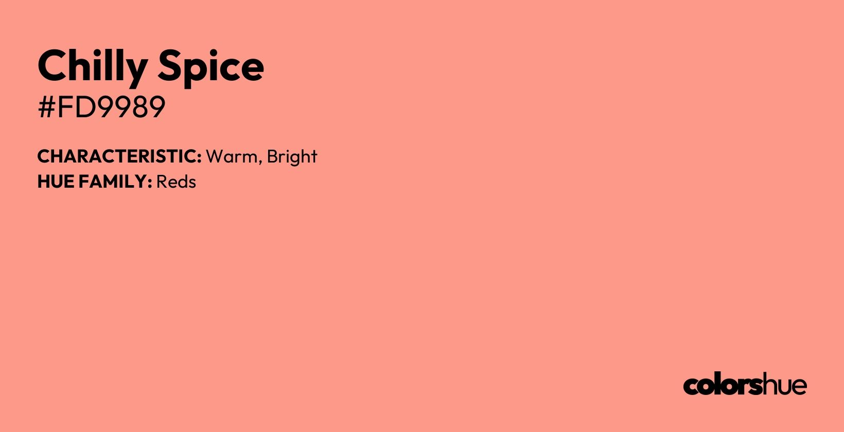 Chilly Spice color, hex code #fd9989