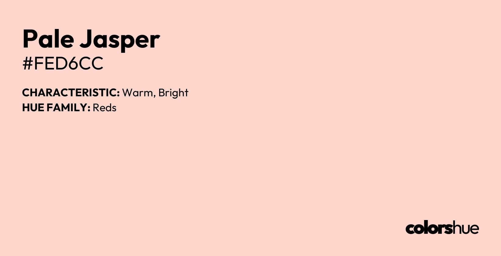 Pale Jasper color, hex code #fed6cc