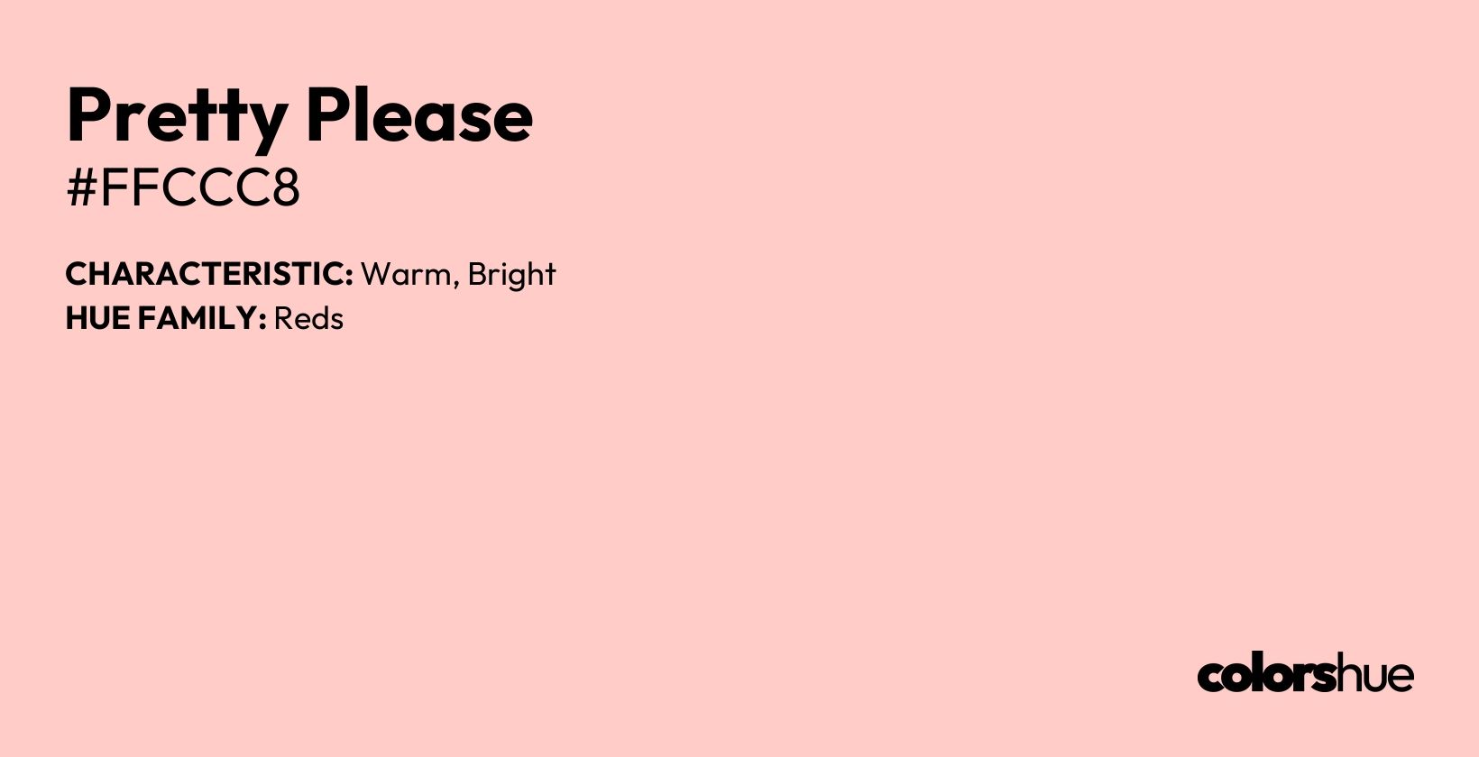 Pretty Please color, hex code #ffccc8