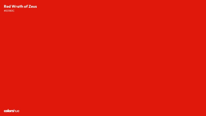 Red Wrath of Zeus color wallpaper preview