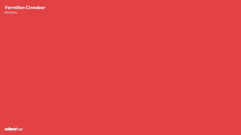 Vermilion Cinnabar color wallpaper preview