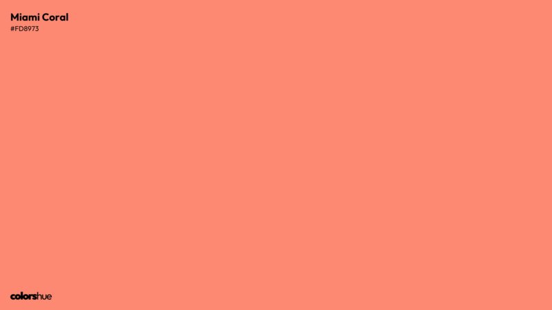 Miami Coral color wallpaper preview